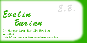 evelin burian business card