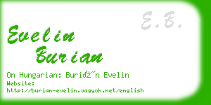 evelin burian business card